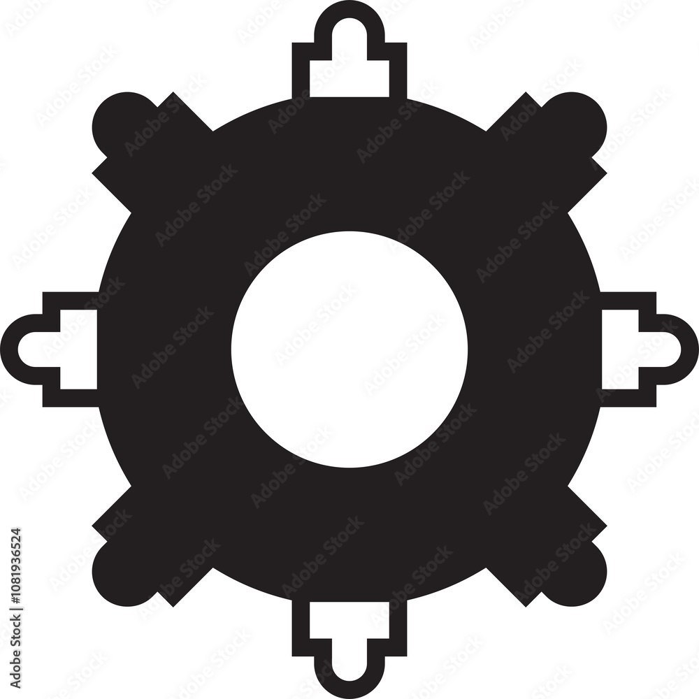 Fototapeta premium Gear Glyph Icon 