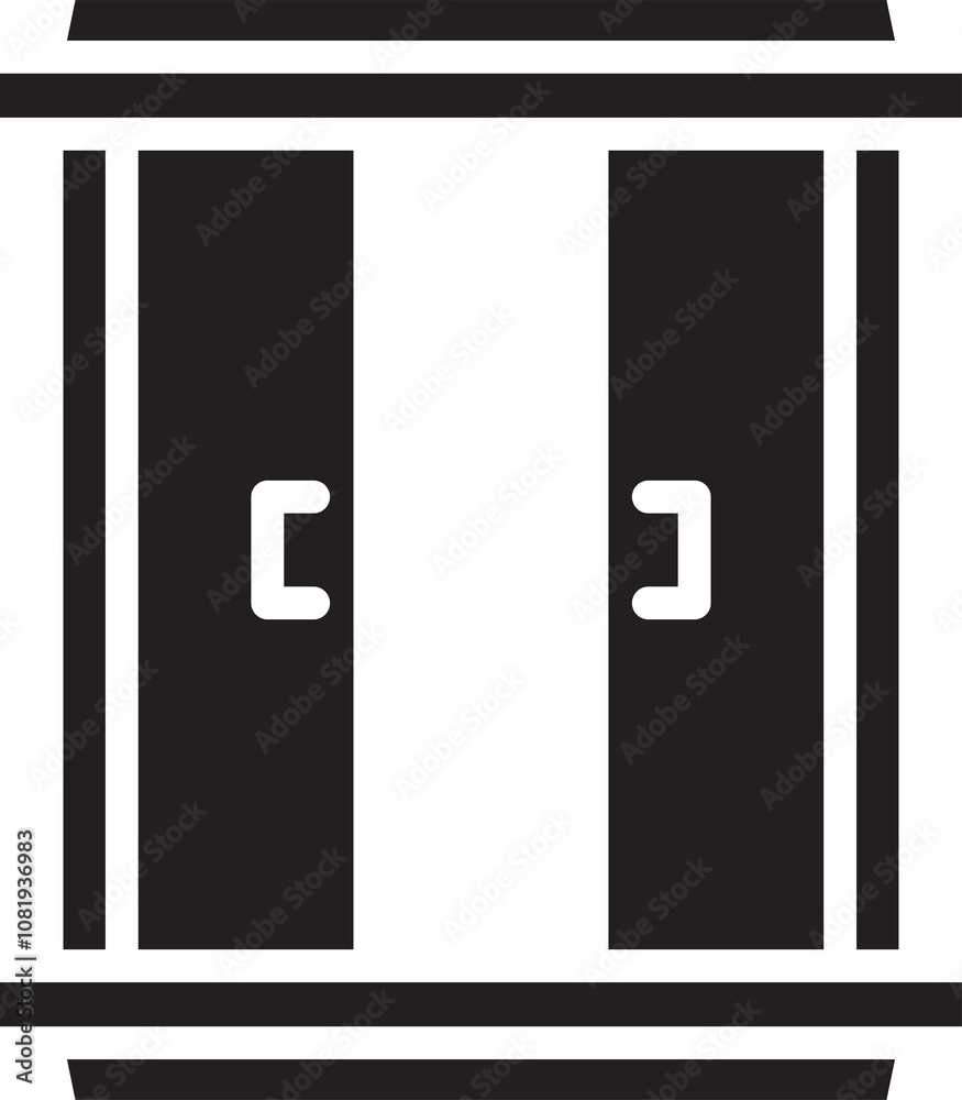 Window Glyph Icon Illustration Window Glyph Icon Illustration