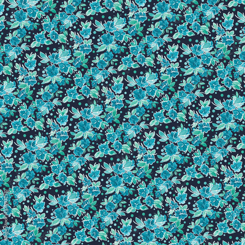 Floral Pattern collection ,patterns of blue watercolor flowers, Watercolor , Scrapbook Paper, Fabric pattern, Beautiful Backgrounds, blue Flowers Pattern 
