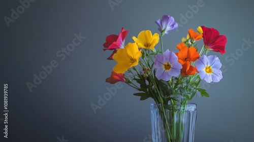 Stunning Close-Up View of a Colorful Bouquet of Flowers