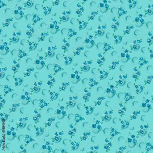 Floral Pattern collection ,patterns of blue watercolor flowers, Watercolor , Scrapbook Paper, Fabric pattern, Beautiful Backgrounds, blue Flowers Pattern 
