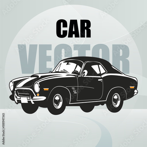 The illustration of car concept template.