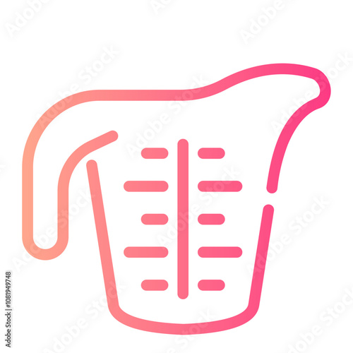 measuring cup Line Gradient Icon