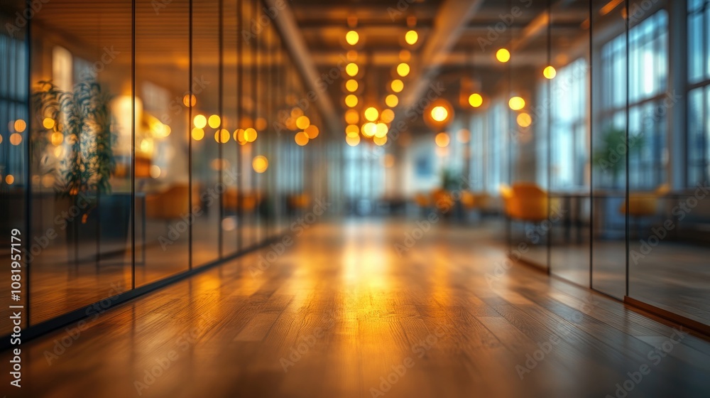 Vibrant Modern Office Setting with Glass Walls and Warm Natural Light for Productivity Themes. Vibrant Modern Office Setting with Glass Walls and Warm Natural Light for Productivity Themes.