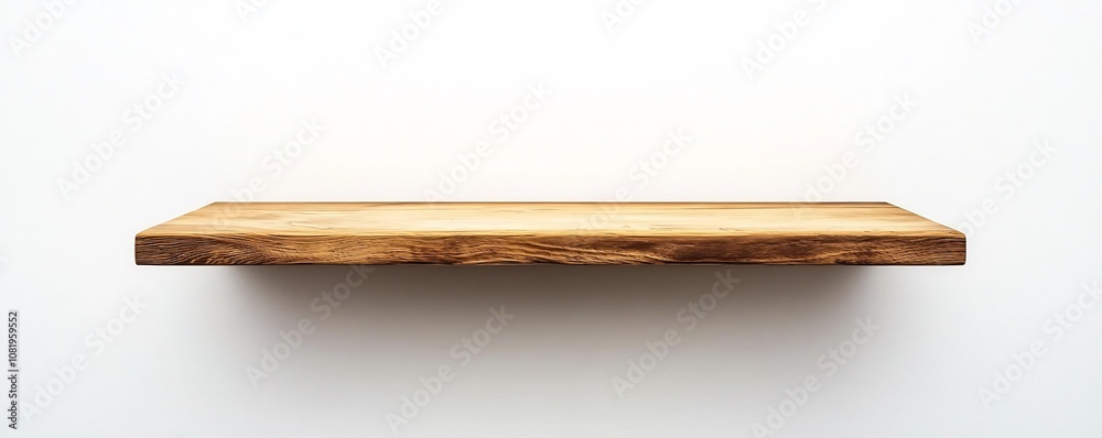 Minimalist Wall Mounted Wooden Shelf with Floating Plank for Books or Decor Minimalist Wall Mounted Wooden Shelf with Floating Plank for Books or Decor