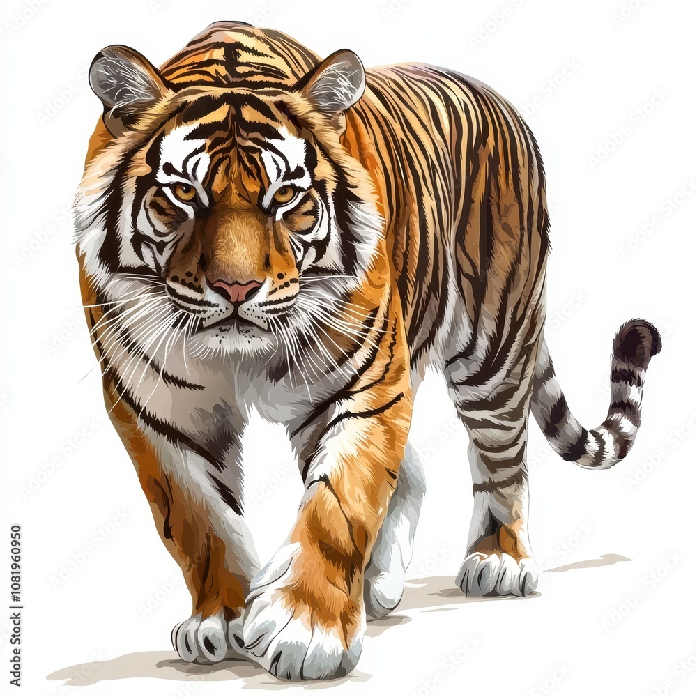 Obraz premium Majestic Tiger Walking Through Nature