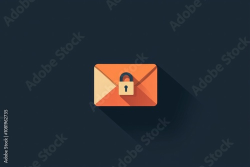 Free Download Icon of an envelope with a lock on it, symbolizing secure communication, in a professional, modern color scheme suitable for tech or business themes. - GFXLoad