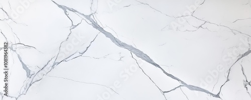 White marble with subtle gray veins, creating a bright and airy space, clean, classic