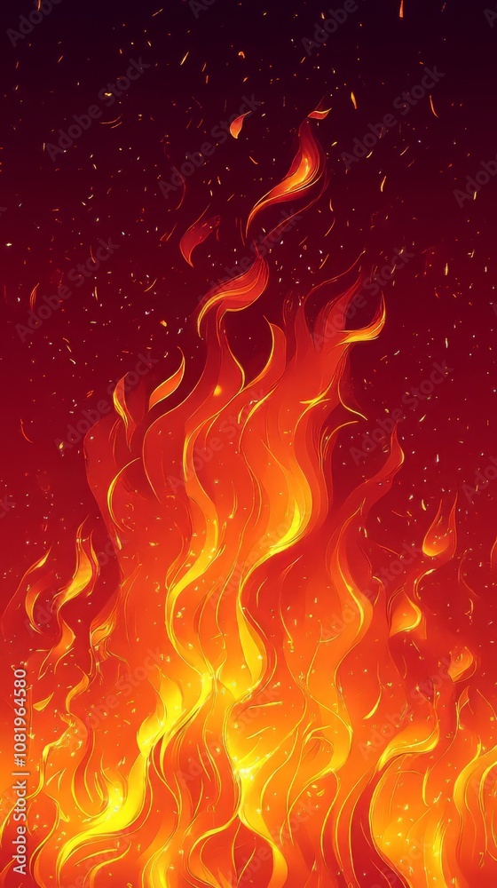 Vivid Flames Dance in Abstract Fire Art Illustration
Vivid Flames Dance in Abstract Fire Art Illustration