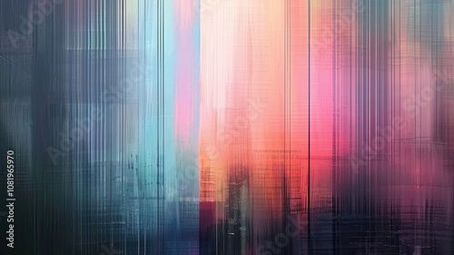 赤と青のラインの油絵背景_5