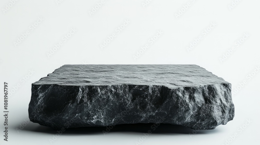 Black and white Minimal style Luxury mockup for product presentation. black aesthetic granites stone podium for products placement
