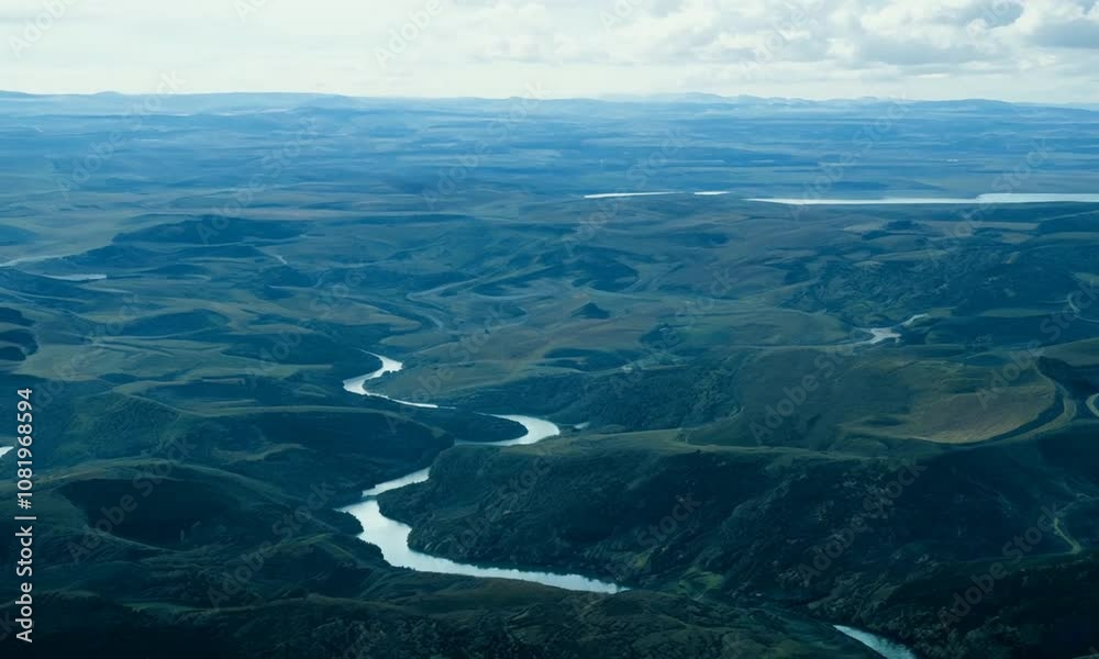 aerial view from the plane