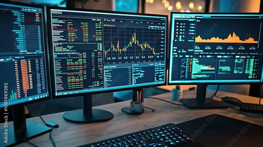 Night Trading Desk Setup 