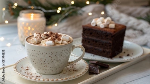 coffee and chocolate cake