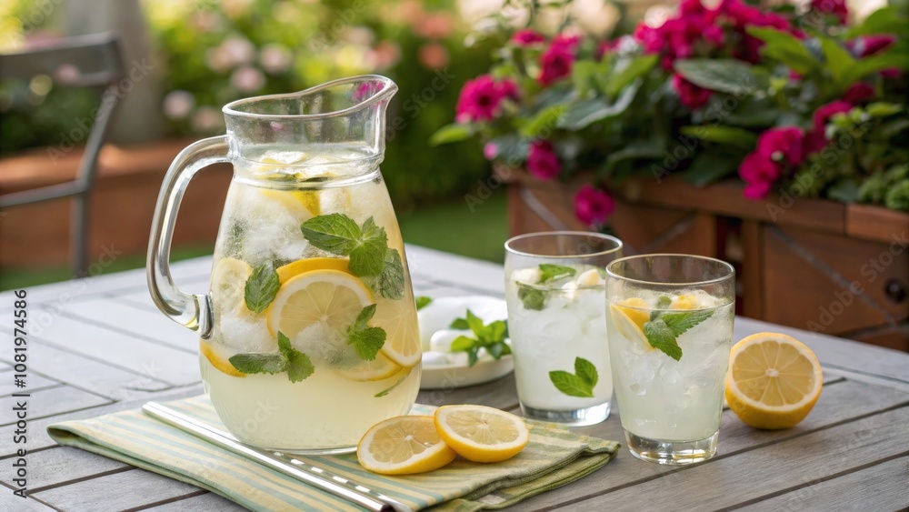 fresh lemonade in a glass fresh lemonade in a glass