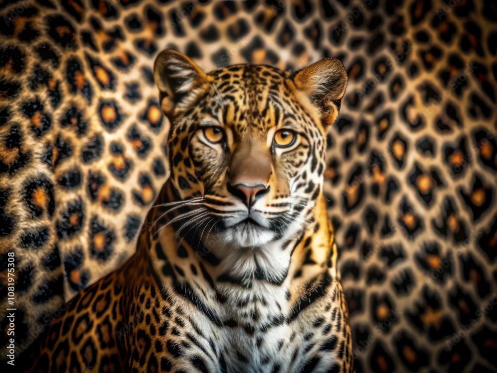 Obraz premium Captivating Low Light Photography of Leopard Animal Wild Print for Natural Textures and Patterns in Wildlife Imagery