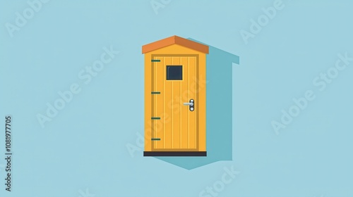 The toilet graphic icon is simple and universally recognizable Clean and Simple Portable Toilet Icon Design photo