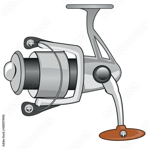 spool on fishing rod.eps