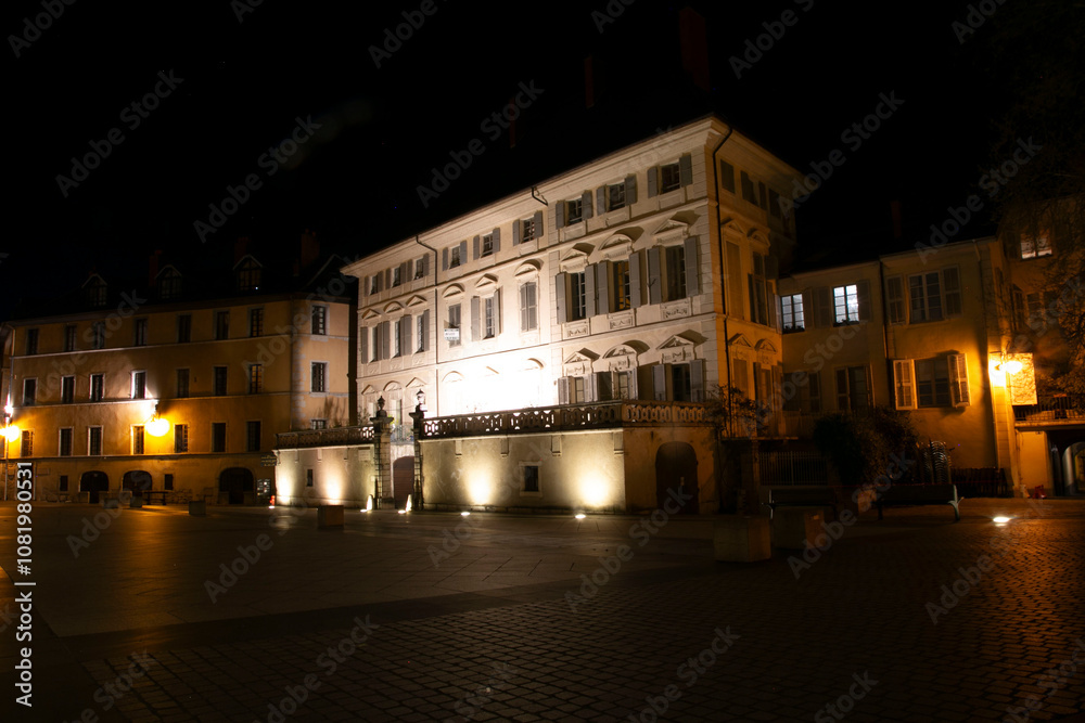 Naklejka premium Chambéry la nuit