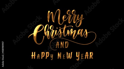Merry Christmas and New Years greetings; perfect for holiday greetings, social media posts, and festive designs.