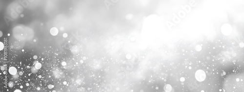 white and silver glitter background with space for text, white and grey glitter bokeh . white bokeh blur circle variety Dreamy soft focus wallpaper backdrop,Christmas snow or anniversary banner,