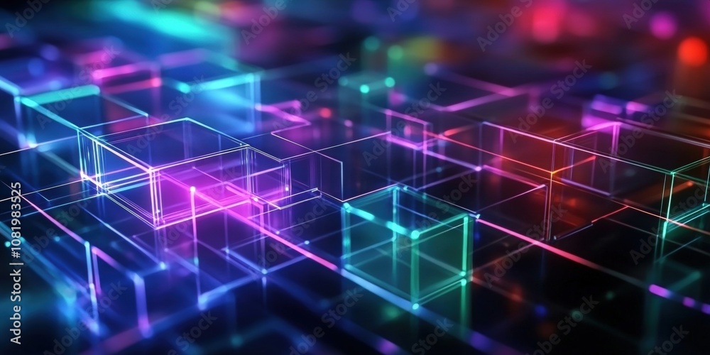 Modern digital abstract 3D background. 