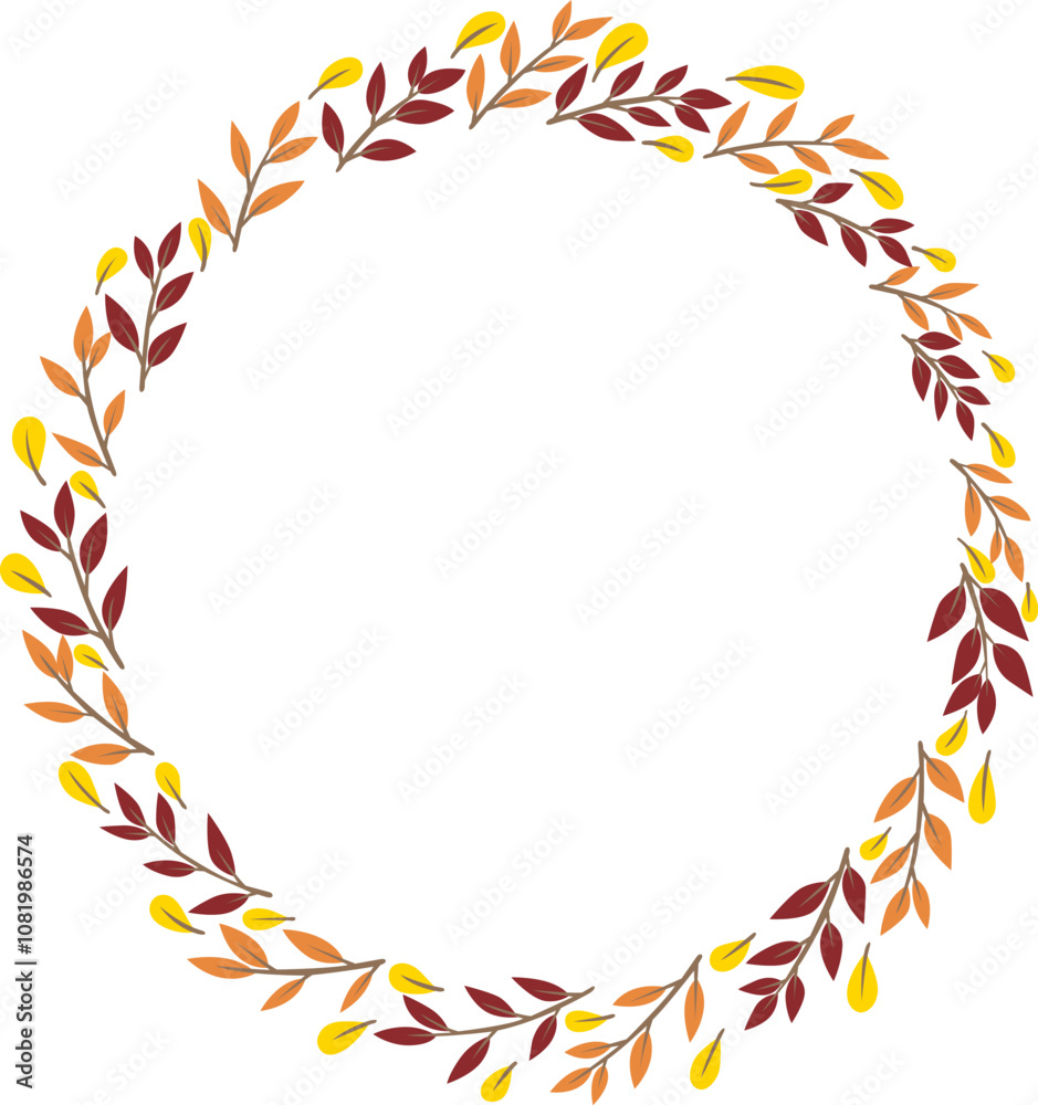 Obraz premium Colorful bunch of autumn leaves for decoration on Autumn seasonal and Thanksgiving festival.