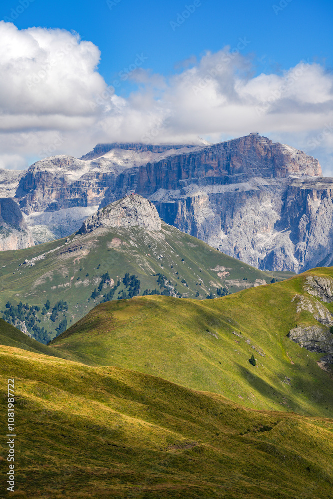 Fototapeta premium Spectacular view of Dolomites mountains, Antermoia, Alto Adige, South Tyrol, Italy, Europe
