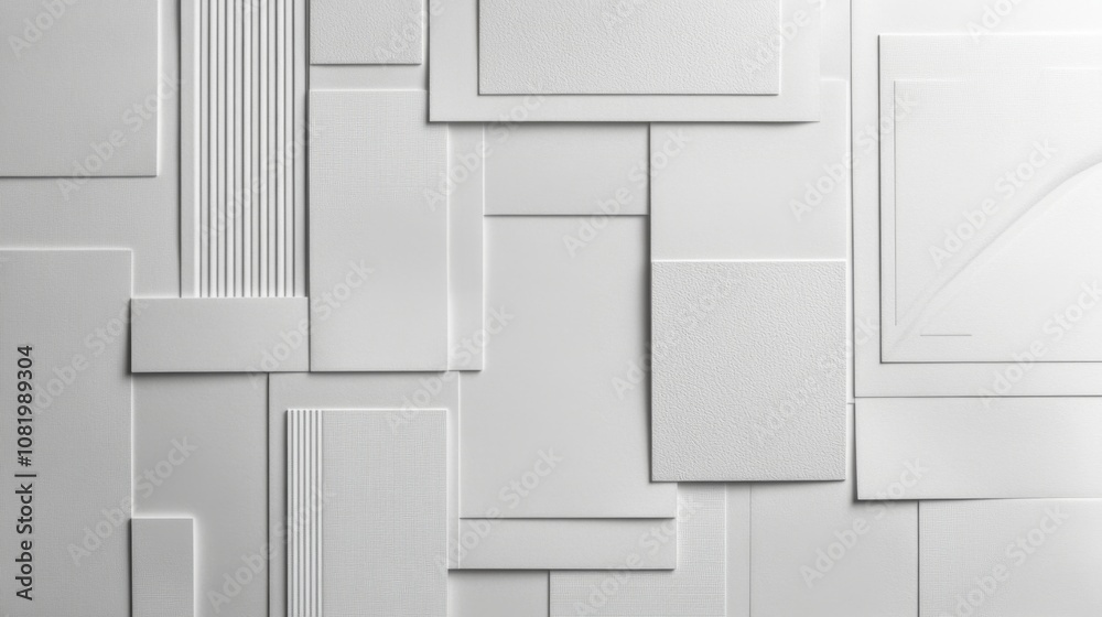 Abstract Arrangement of Textured White Paper Sheets Creating a Modern and Minimalist Background for Creative Design and Artistic Presentations Abstract Arrangement of Textured White Paper Sheets Creating a Modern and Minimalist Background for Creative Design and Artistic Presentations