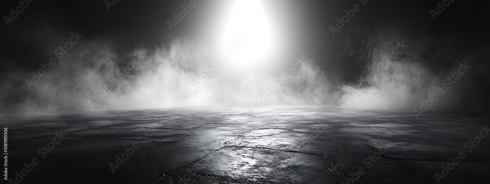  Dark Empty Floor with Spotlight for Creative Use 