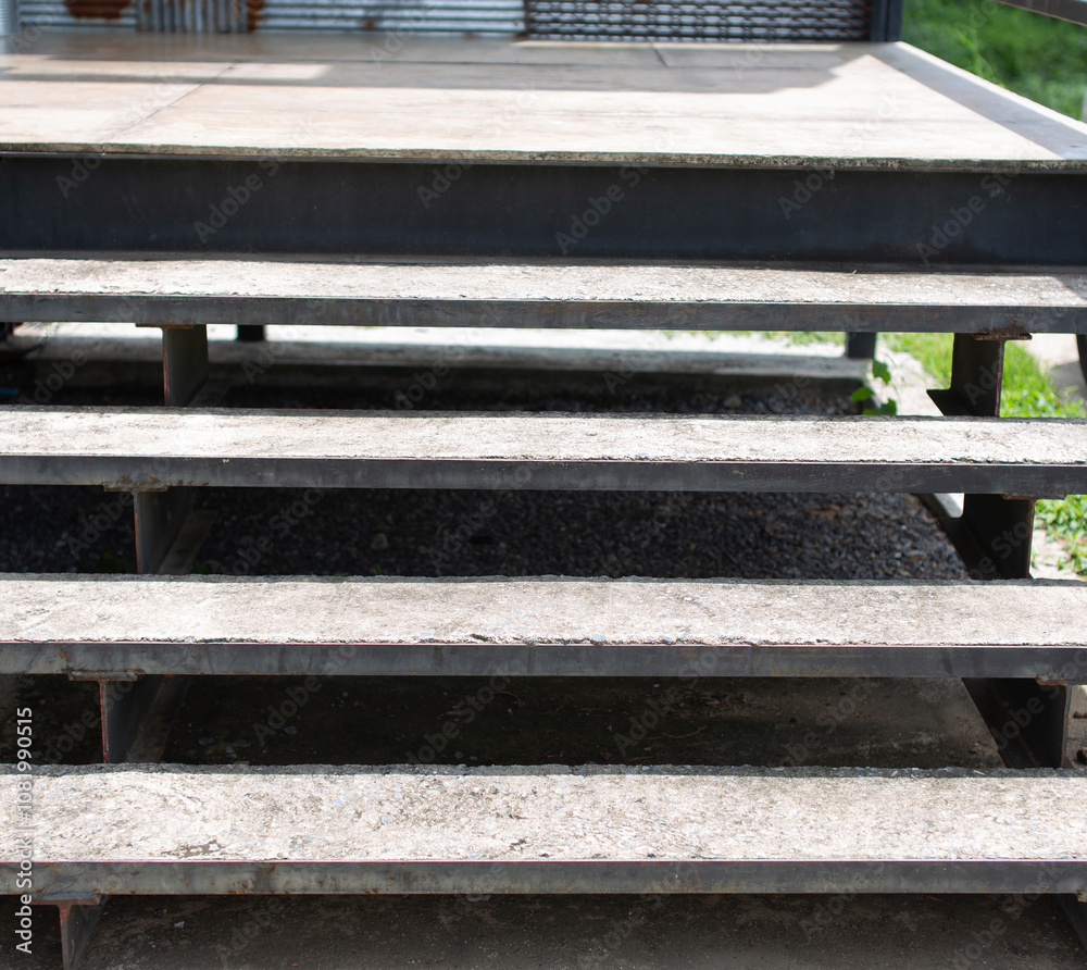 Cement stairs leading up to the house Cement stairs leading up to the house