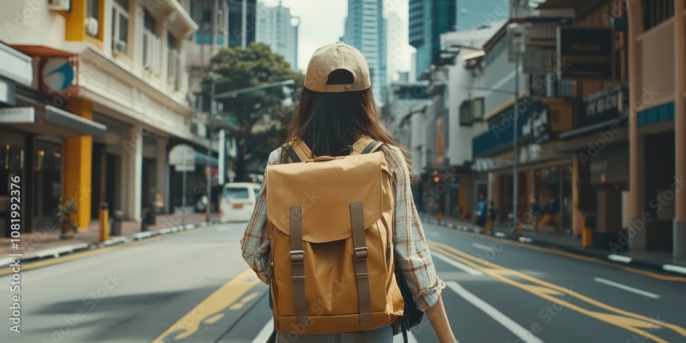 Urban Explorer: Backpacking Through a City Street Urban Explorer: Backpacking Through a City Street