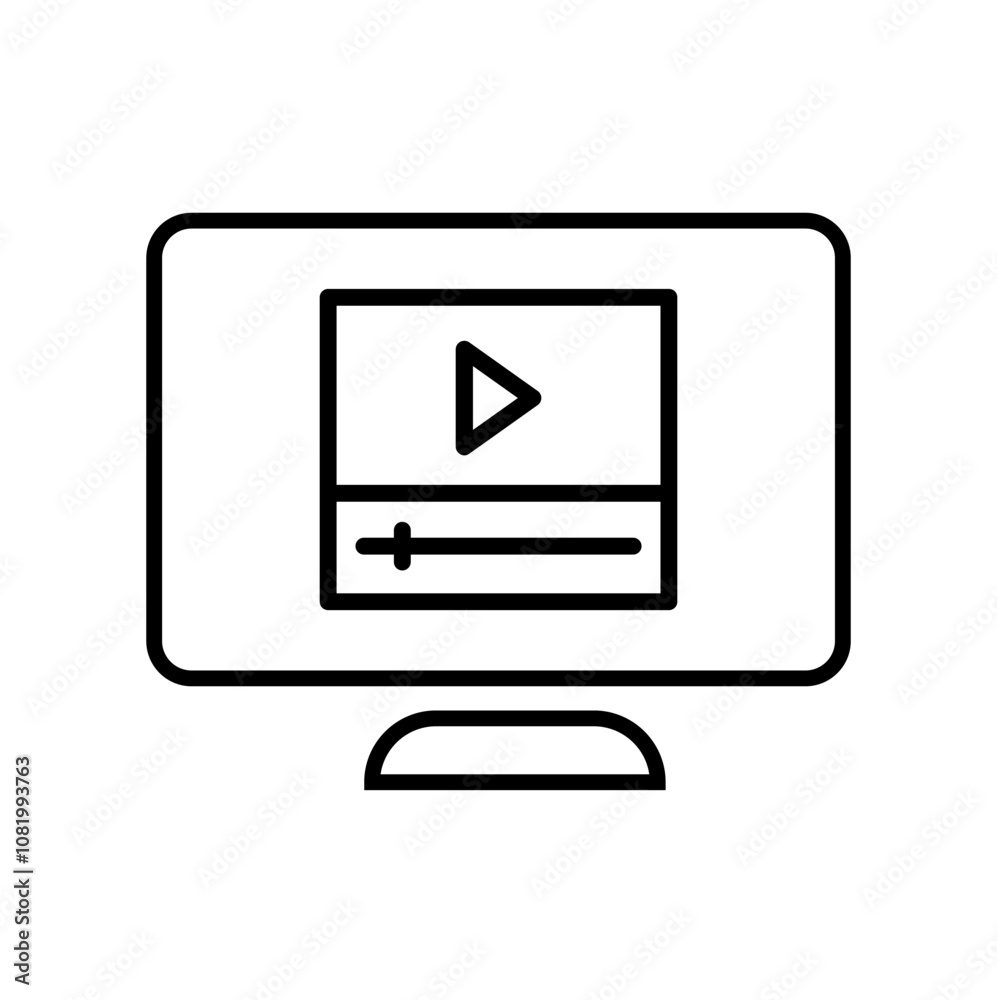 Video file icon vector. Watch video illustration sign. Online symbol. Watch logo. Video file icon vector. Watch video illustration sign. Online symbol. Watch logo.