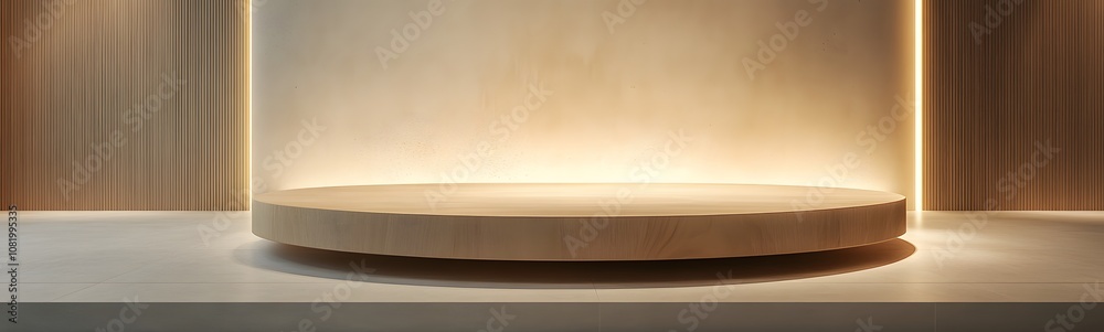 Product display podium with Orange light Background Product display podium with Orange light Background