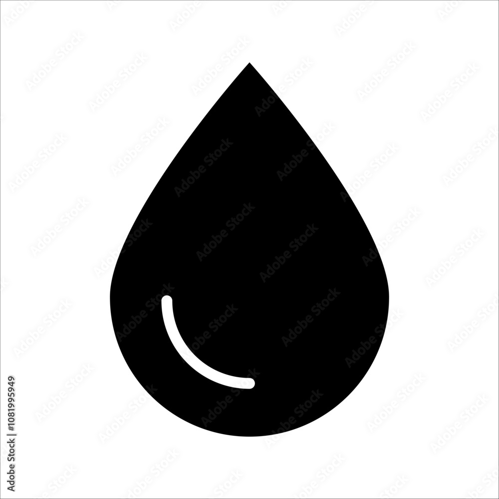 Water drops icons. Water drop shape. Vector illustration Water drops icons. Water drop shape. Vector illustration