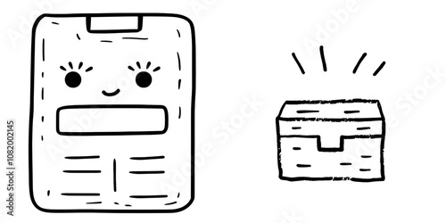 Icon design for election places, modern polling stations