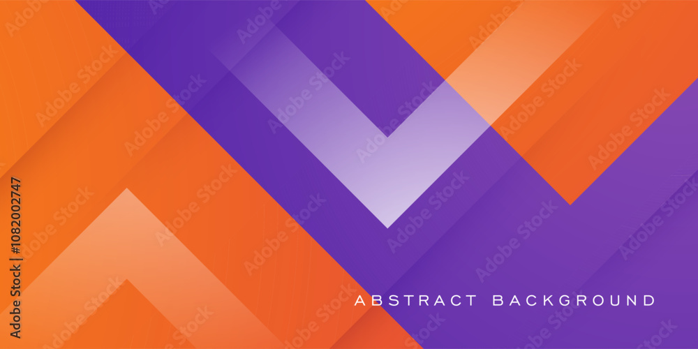 Fototapeta premium Abstract square overlap background for card graphics design. Orange and purple background elements. Eps10 vector