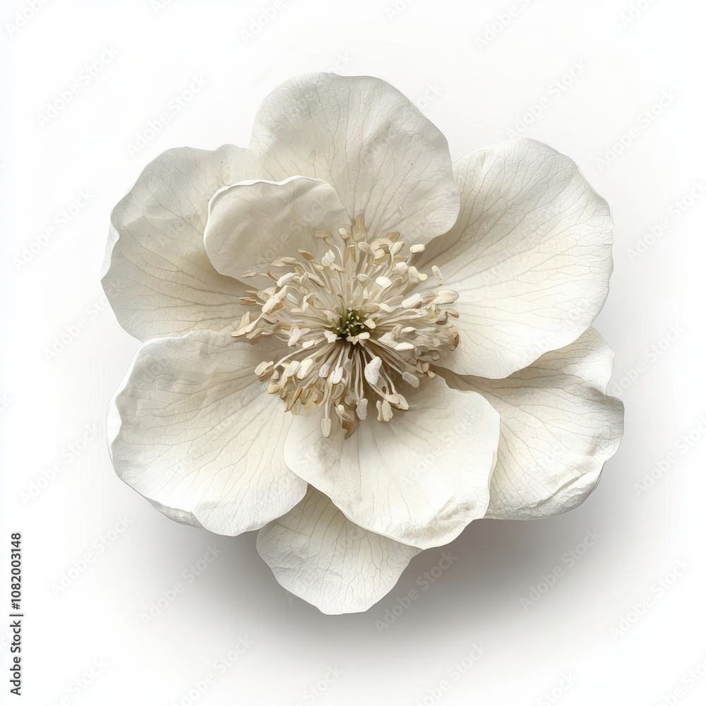 Fototapeta premium Elegant White Flower on Soft Background