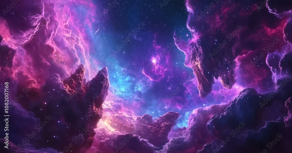 Stunning Galaxy Background with Cinematic Lighting Stunning Galaxy Background with Cinematic Lighting