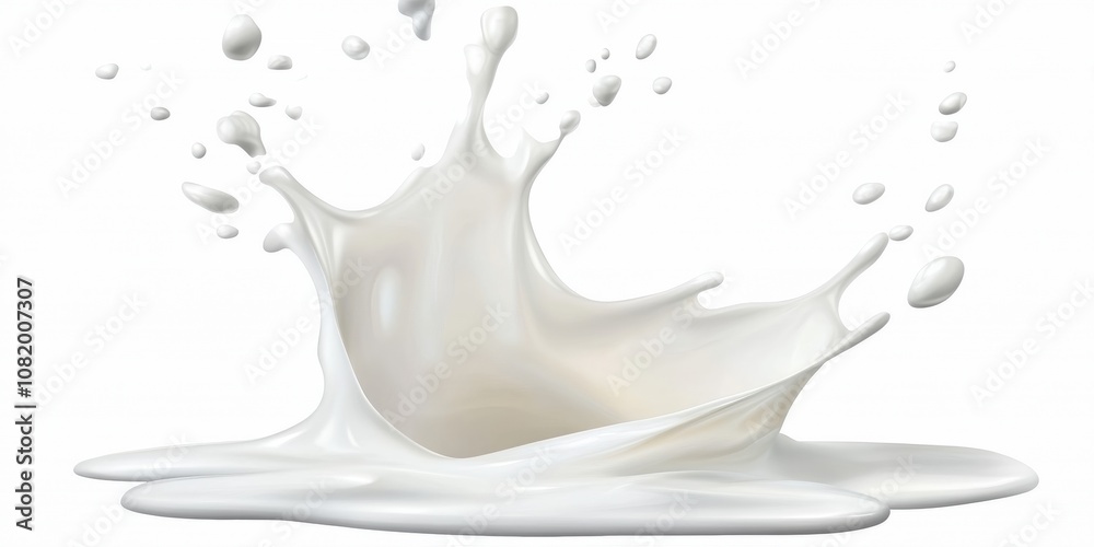 plash of milk or cream on white background plash of milk or cream on white background