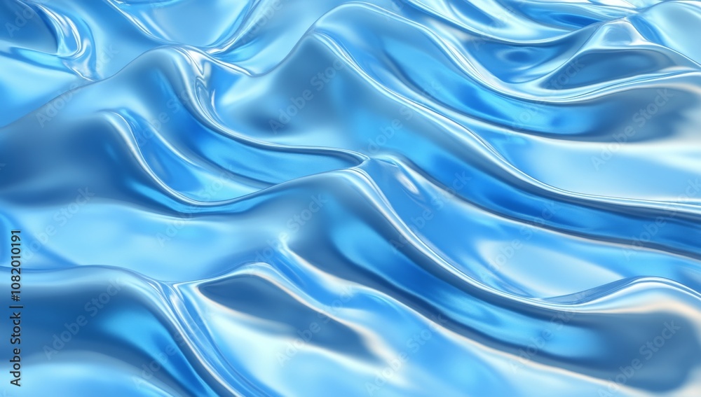 Blue Glass Background with Light and Shadow Waves and Abstract Lines Blue Glass Background with Light and Shadow Waves and Abstract Lines