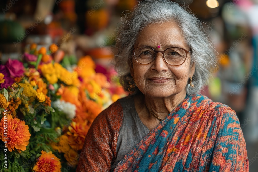 An elderly woman entrepreneur runs a small handicraft business, making handmade products. Generative AI An elderly woman entrepreneur runs a small handicraft business, making handmade products. Generative AI