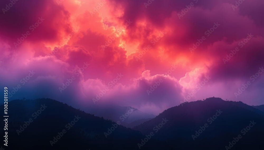 Fototapeta premium a close up of a mountain with a cloudy sky and a mountain range