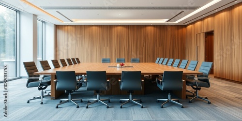 Modern office workspace featuring an organized office desk with essential equipment and tools. The clean and professional office environment promotes productivity and focus