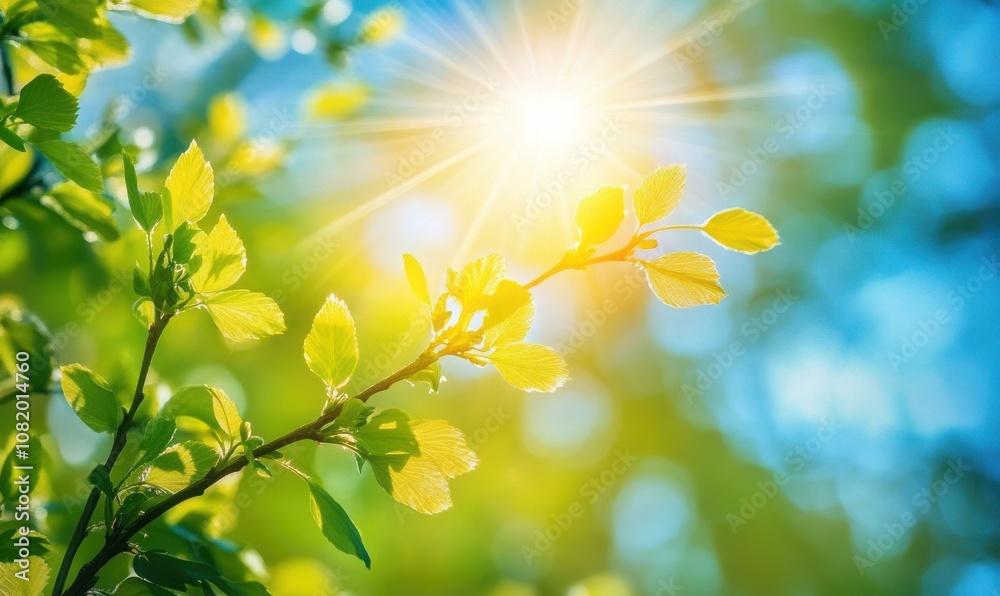Lush Green Leaves Illuminated by Bright Sunlight, Creating a Serene Atmosphere of Nature's Beauty in a Fresh and Vibrant Environment Lush Green Leaves Illuminated by Bright Sunlight, Creating a Serene Atmosphere of Nature's Beauty in a Fresh and Vibrant Environment