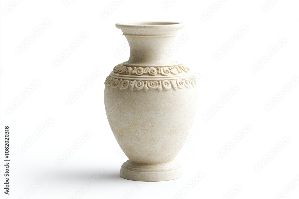 A white vase sits atop a table A white vase sits atop a table