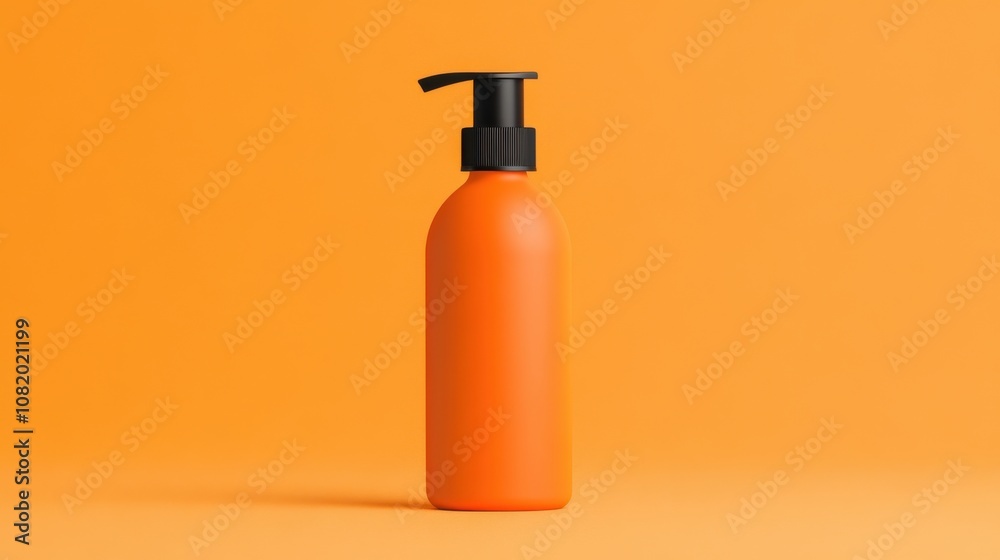 Premium sunscreen bottle studio setting product photography minimalist environment front view summer skincare essentials