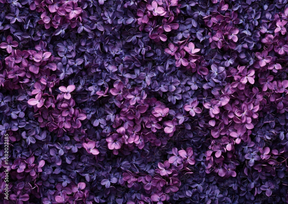 Vibrant Purple and Lilac Floral Backdrop with Delicate Petals Creating a Lush and Rich Nature-Inspired Texture for Background Use Vibrant Purple and Lilac Floral Backdrop with Delicate Petals Creating a Lush and Rich Nature-Inspired Texture for Background Use
