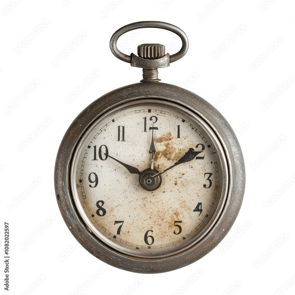 Old antique stopwatch for timing workouts isolated on transparent background Old antique stopwatch for timing workouts isolated on transparent background