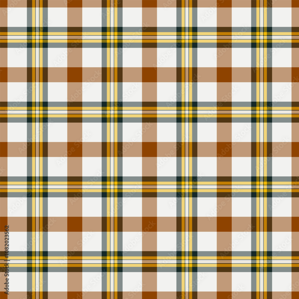 Paisley textile texture seamless, harvest fabric check pattern. Equal vector background plaid tartan in orange and grey colors. Paisley textile texture seamless, harvest fabric check pattern. Equal vector background plaid tartan in orange and grey colors.